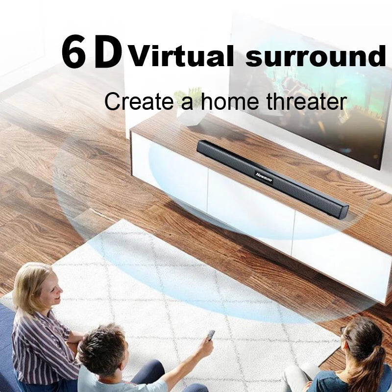 Home Theater System Stereo Soundbar with High Quality Audio 2.0